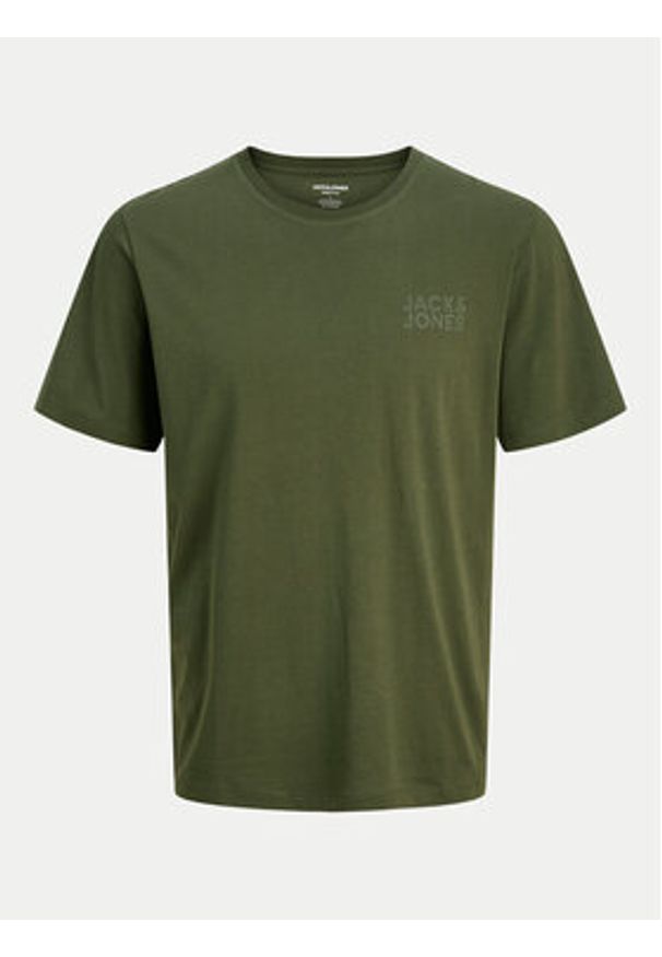 Jack & Jones T-Shirt Corp Logo 12151955 Zielony Standard Fit. Kolor: zielony. Materiał: bawełna