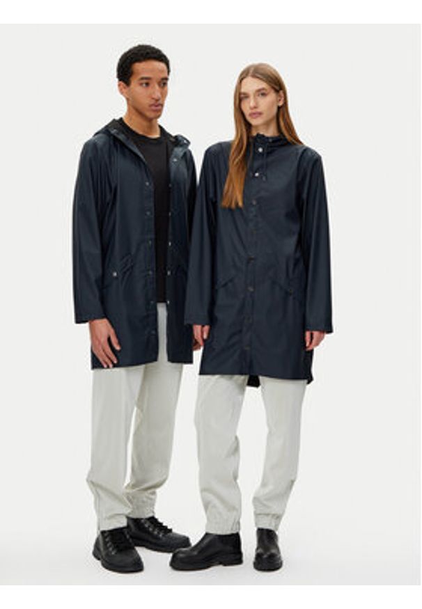 Rains Kurtka przeciwdeszczowa Unisex 12020 Granatowy Regular Fit. Kolor: niebieski. Materiał: syntetyk