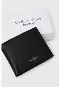 Calvin Klein Jeans portfel skórzany męski kolor czarny. Kolor: czarny. Materiał: skóra #3