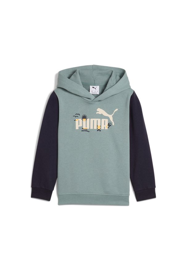 Bluza z kapturem dla dzieci Puma Sandy Adventures. Typ kołnierza: kaptur. Kolor: zielony