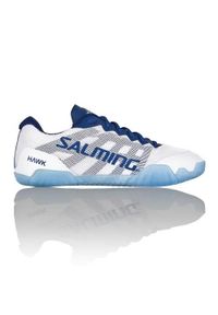 SALMING - Buty do chodzenia damskie Salming Hawk. Zapięcie: sznurówki. Kolor: niebieski, wielokolorowy, biały. Materiał: syntetyk, tkanina, materiał. Szerokość cholewki: normalna. Sport: turystyka piesza