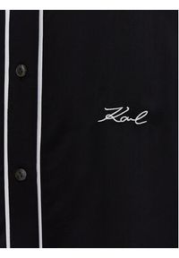 Karl Lagerfeld - KARL LAGERFELD Koszula A3W11012 Czarny Regular Fit. Typ kołnierza: dekolt w karo. Kolor: czarny. Materiał: wiskoza #4