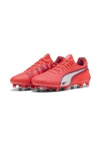 Puma - Damskie buty piłkarskie KING ULTIMATE FG/AG PUMA Glowing Red White Fire. Okazja: na co dzień. Kolor: biały, czerwony, wielokolorowy. Sport: piłka nożna