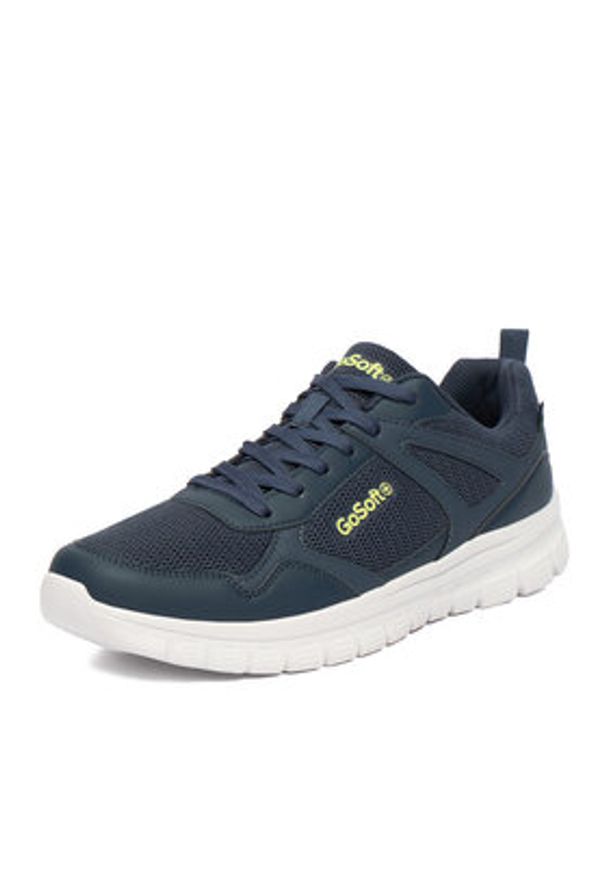 Go Soft Sneakersy CEO-25723 Granatowy. Kolor: niebieski. Materiał: materiał