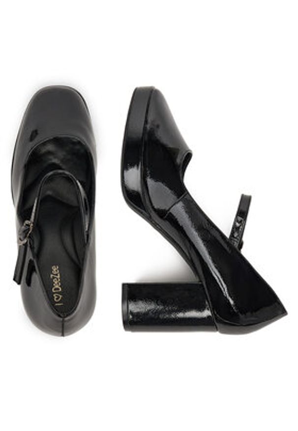 DeeZee Półbuty 3995 Czarny. Kolor: czarny. Materiał: skóra