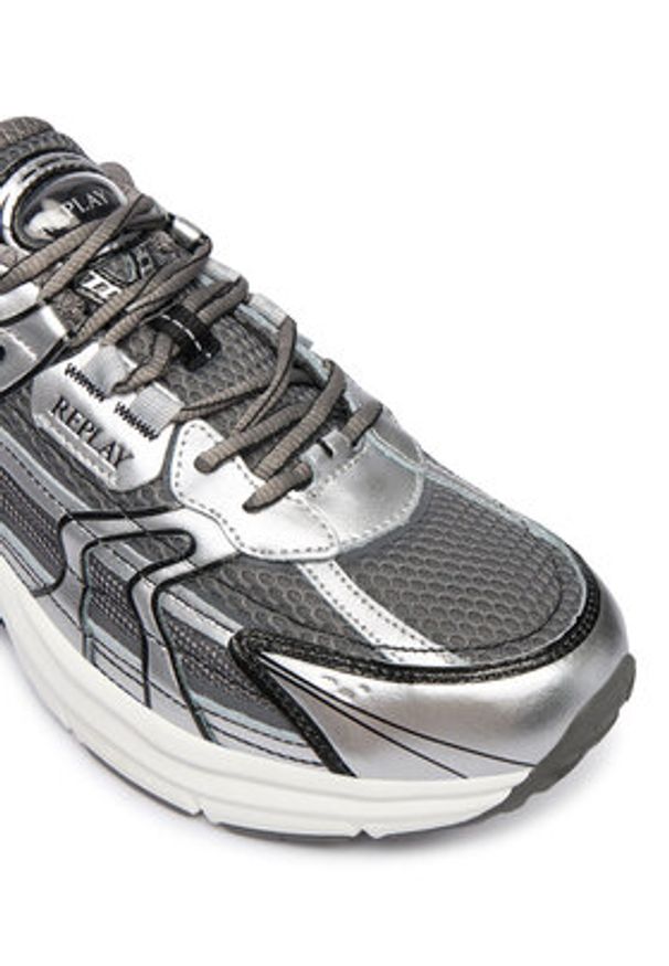 Replay - REPLAY Sneakersy GMSD5 .000.C0003T Srebrny. Kolor: srebrny. Materiał: skóra
