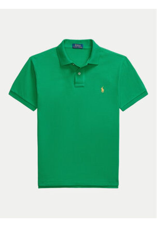 Polo Ralph Lauren Polo 710536856456 Zielony Slim Fit. Typ kołnierza: polo. Kolor: zielony. Materiał: bawełna