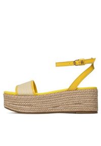 TOMMY HILFIGER - Tommy Hilfiger Espadryle Th Woven Platform Sandal FW0FW07345 Żółty. Kolor: żółty. Materiał: materiał. Obcas: na platformie #4