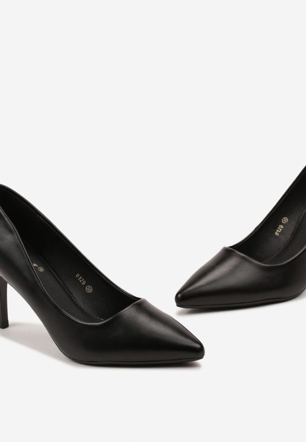 Renee - Czarne Czółenka z Noskiem w Szpic na Szpilce Noxeria. Okazja: na co dzień, do pracy, na imprezę. Kolor: czarny. Obcas: na szpilce. Styl: casual, elegancki, wizytowy