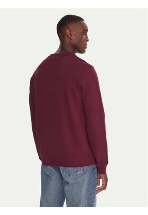 Karl Lagerfeld - KARL LAGERFELD Bluza 705091 554917 Bordowy Regular Fit. Typ kołnierza: dekolt w karo. Kolor: czerwony. Materiał: bawełna