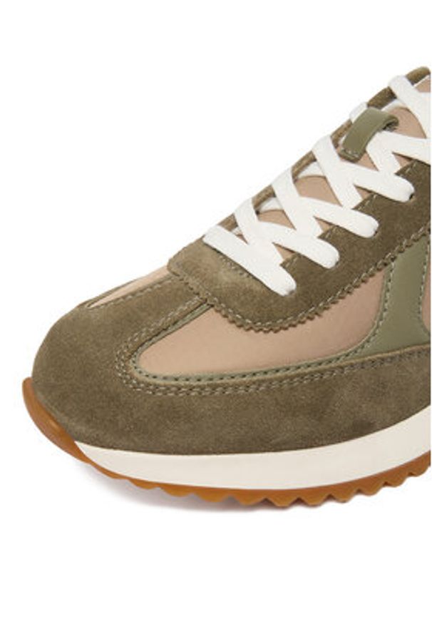 Guess Jeans Sneakersy EO-ORLANDO-01 126AM Khaki. Kolor: brązowy. Materiał: materiał