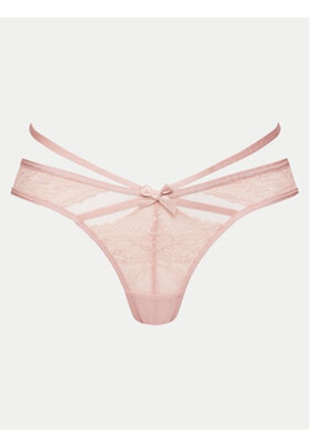 Hunkemöller Komplet stringów 301423 Różowy. Kolor: różowy. Materiał: syntetyk