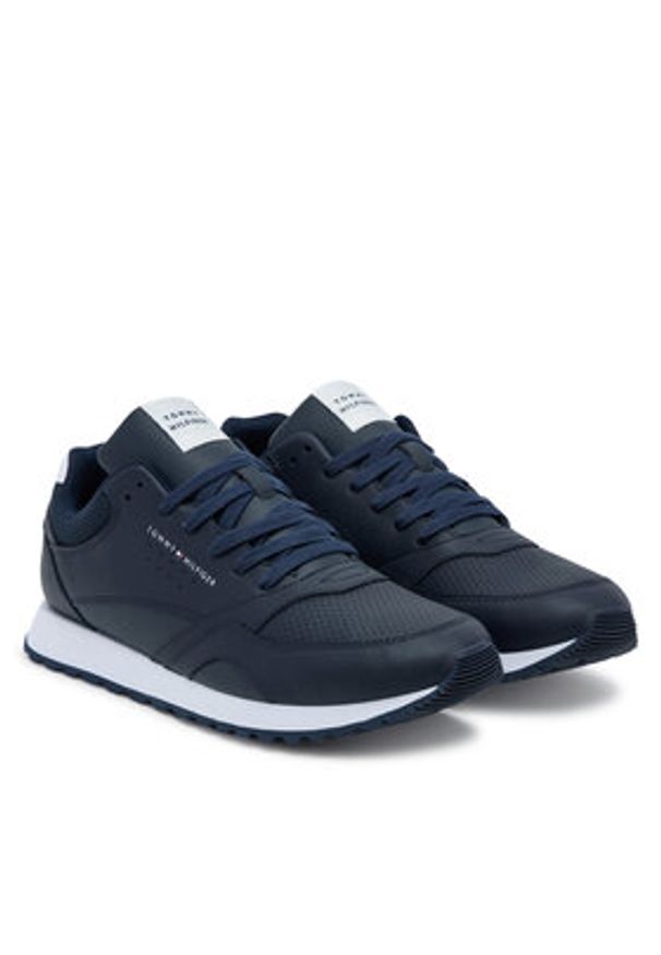 TOMMY HILFIGER - Tommy Hilfiger Sneakersy New Runner Eva Ess FM0FM05512 Granatowy. Kolor: niebieski. Materiał: skóra