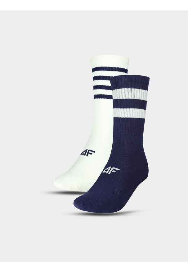 4f - 4F Skarpety casual do połowy łydki (2-pack) uniseks - multikolor 35-38. Kolor: wielokolorowy. Materiał: włókno, poliamid, prążkowany, bawełna, materiał