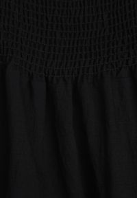 Born2be - Czarna Wiskozowa Sukienka z Bufiastymi Rękawami i Marszczoną Górą Liones. Okazja: na co dzień. Kolor: czarny. Materiał: wiskoza. Długość rękawa: krótki rękaw. Sezon: lato. Typ sukienki: proste. Styl: wakacyjny, casual #8