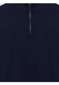 Big-Star - Bluza męska ze stójką granatowa Salih 403. Typ kołnierza: kołnierzyk stójkowy. Kolor: niebieski. Materiał: wiskoza, dzianina. Styl: klasyczny #2