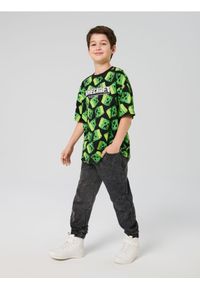 Sinsay - Bawełniana koszulka z napisem Minecraft - czarny. Kolor: czarny. Materiał: bawełna. Wzór: napisy #1
