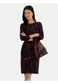 Lauren Ralph Lauren - LAUREN RALPH LAUREN Sukienka codzienna 200P03736001 Granatowy Slim Fit. Okazja: na co dzień. Kolor: niebieski. Materiał: syntetyk. Typ sukienki: proste. Styl: casual #1