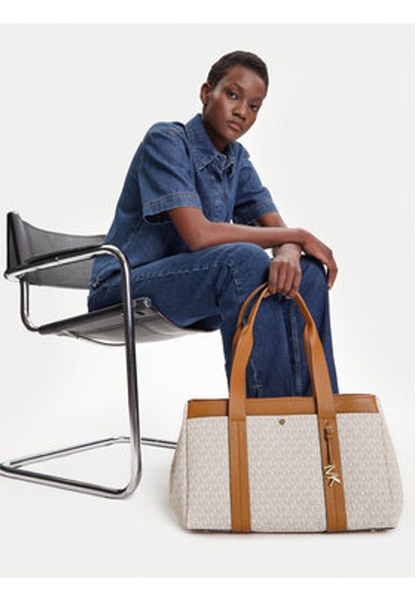 MICHAEL Michael Kors Torebka Romee 30T5G1ZT7B Beżowy. Kolor: beżowy. Materiał: skórzane