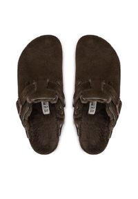 Birkenstock Klapki Boston Fur 1020529 Brązowy. Kolor: brązowy. Materiał: zamsz, skóra #3