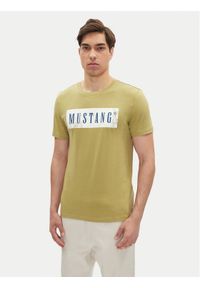 Mustang T-Shirt Austin 1016274 Zielony Regular Fit. Kolor: zielony. Materiał: bawełna