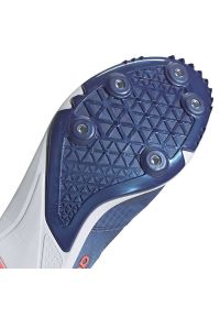Adidas - Buty kolce do biegania adidas Distancestar M GY0946 czerwone niebieskie. Zapięcie: sznurówki. Kolor: wielokolorowy, niebieski, czerwony. Materiał: syntetyk. Sport: bieganie