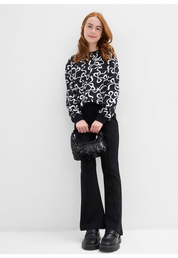 bonprix - Bluza z czystej bawełny organicznej. Kolor: czarny. Materiał: bawełna. Styl: elegancki