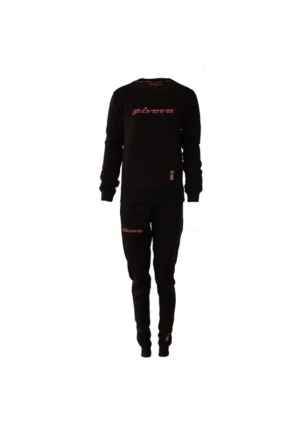 Damski dres Givova 102 g, polar, XL. Kolor: czarny. Materiał: polar, dresówka