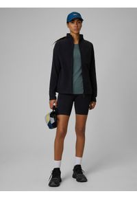 4f - 4F Polar regular bez kaptura damski - czarny L. Typ kołnierza: bez kaptura. Kolor: czarny. Materiał: polar. Długość: długie. Sport: turystyka piesza #2