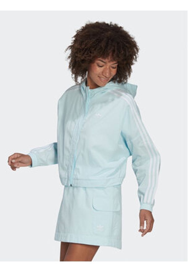 Adidas - adidas Bluza adicolor Classics HL9305 Błękitny Relaxed Fit. Kolor: niebieski. Materiał: bawełna