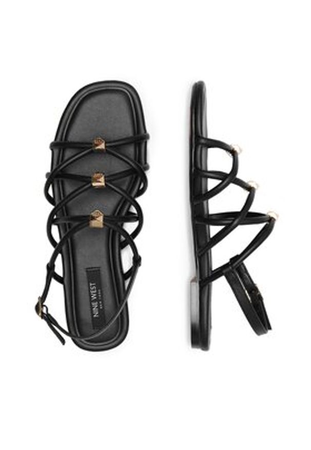 Nine West Sandały 123AL1737 Czarny. Kolor: czarny. Materiał: skóra