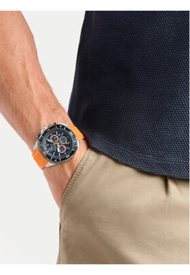 Nautica Zegarek Sporty SET NAPBSS504 Srebrny. Kolor: srebrny. Styl: sportowy