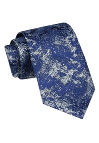 Modny Krawat Męski - Alties - Niebieski, Oryginalny Wzór. Kolor: niebieski. Materiał: tkanina. Styl: elegancki, wizytowy