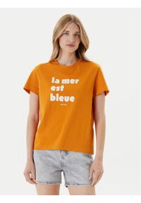 Mustang T-Shirt Floris 1016157 Pomarańczowy Relaxed Fit. Kolor: pomarańczowy. Materiał: bawełna