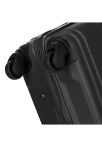 Wittchen - Średnia walizka z ABS-u tłoczona. Kolor: czarny. Materiał: guma. Wzór: geometria. Styl: klasyczny #7