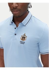 Aeronautica Militare Polo 251PO1850P191 Niebieski Slim Fit. Typ kołnierza: polo. Kolor: niebieski. Materiał: bawełna #5