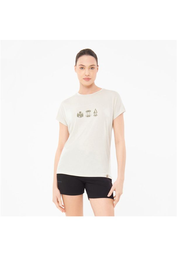 Viking - T-shirt damski VIKING Likelo Bamboo. Kolor: beżowy