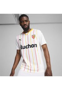 Puma - Męska koszulka RC Lens 24/25 PUMA White Pelé Yellow. Kolor: biały, wielokolorowy, żółty. Sport: piłka nożna
