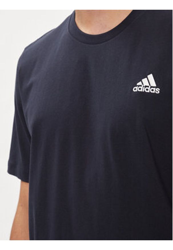 Adidas - adidas T-Shirt Essentials Single Jersey Embroidered Small Logo T-Shirt HY3404 Niebieski Regular Fit. Kolor: niebieski. Materiał: bawełna
