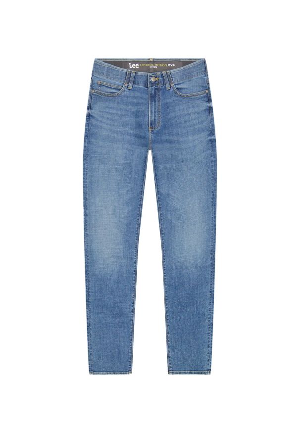 Lee - MESKIE SPODNIE LEE SLIM FIT MVP BLUE PRINT 112376321. Wzór: nadruk