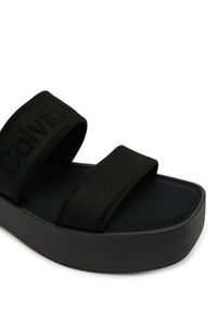 Calvin Klein Klapki Flatform Sndl Webbing HW0HW02878 Czarny. Kolor: czarny. Materiał: materiał #3