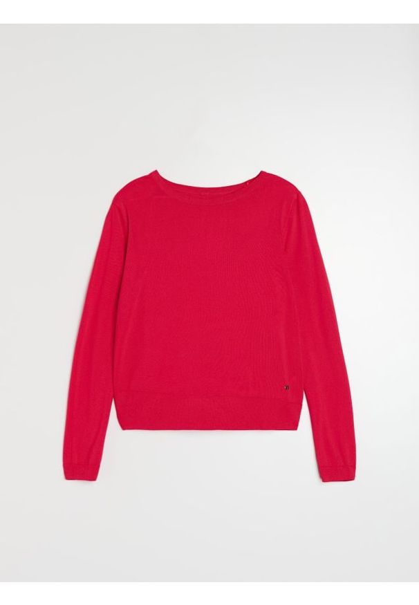 Sinsay - Sweter z domieszką wiskozy - różowy. Kolor: różowy. Materiał: wiskoza