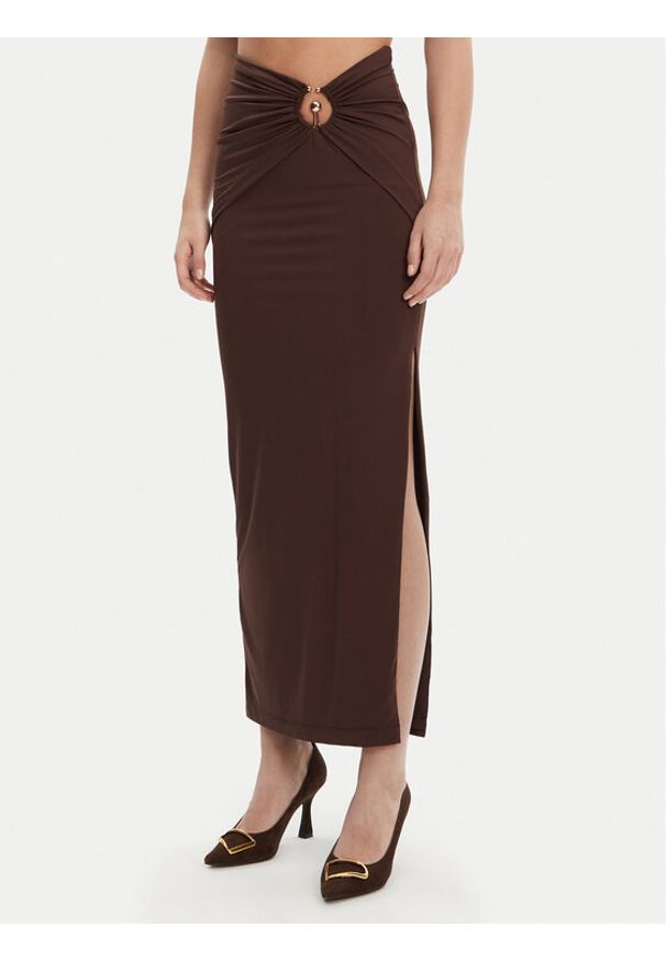 BARDOT Spódnica maxi 59024SB Brązowy Regular Fit. Kolor: brązowy. Materiał: syntetyk
