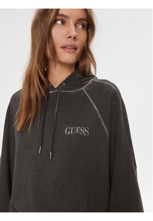 Guess Bluza W4RQ21 K9R31 Czarny Regular Fit. Kolor: czarny. Materiał: bawełna