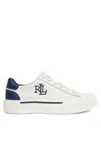 Lauren Ralph Lauren Sneakersy 802925360001 Biały. Kolor: biały. Materiał: skóra