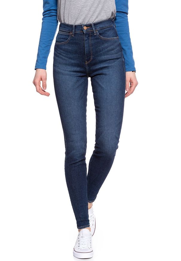 Wrangler - WRANGLER SUPER HIGH SKINNY BLUE SHADOW W27WFS15J. Stan: podwyższony