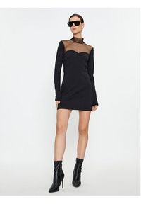 Sisley Sukienka koktajlowa 4V3CLV04F Czarny Slim Fit. Kolor: czarny. Materiał: syntetyk. Styl: wizytowy #5