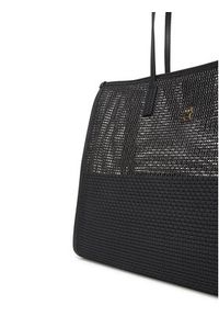 TOMMY HILFIGER - Tommy Hilfiger Torebka Th City Summer Tote Woven AW0AW17640 Czarny. Kolor: czarny. Materiał: skórzane #3