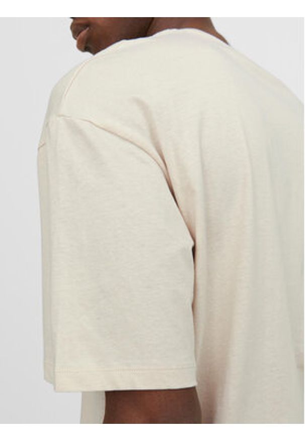 Jack & Jones T-Shirt Bradley 12249319 Beżowy Regular Fit. Kolor: beżowy. Materiał: bawełna