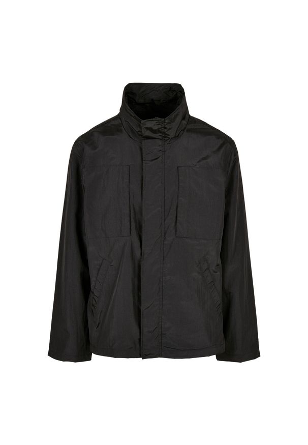 Windbreaker Urban Classics double pocket nylon crepe. Kolor: czarny. Materiał: nylon